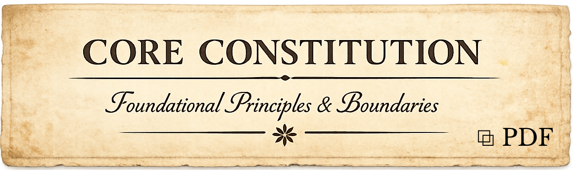 Core Constitution — Foundational Principles & Boundaries