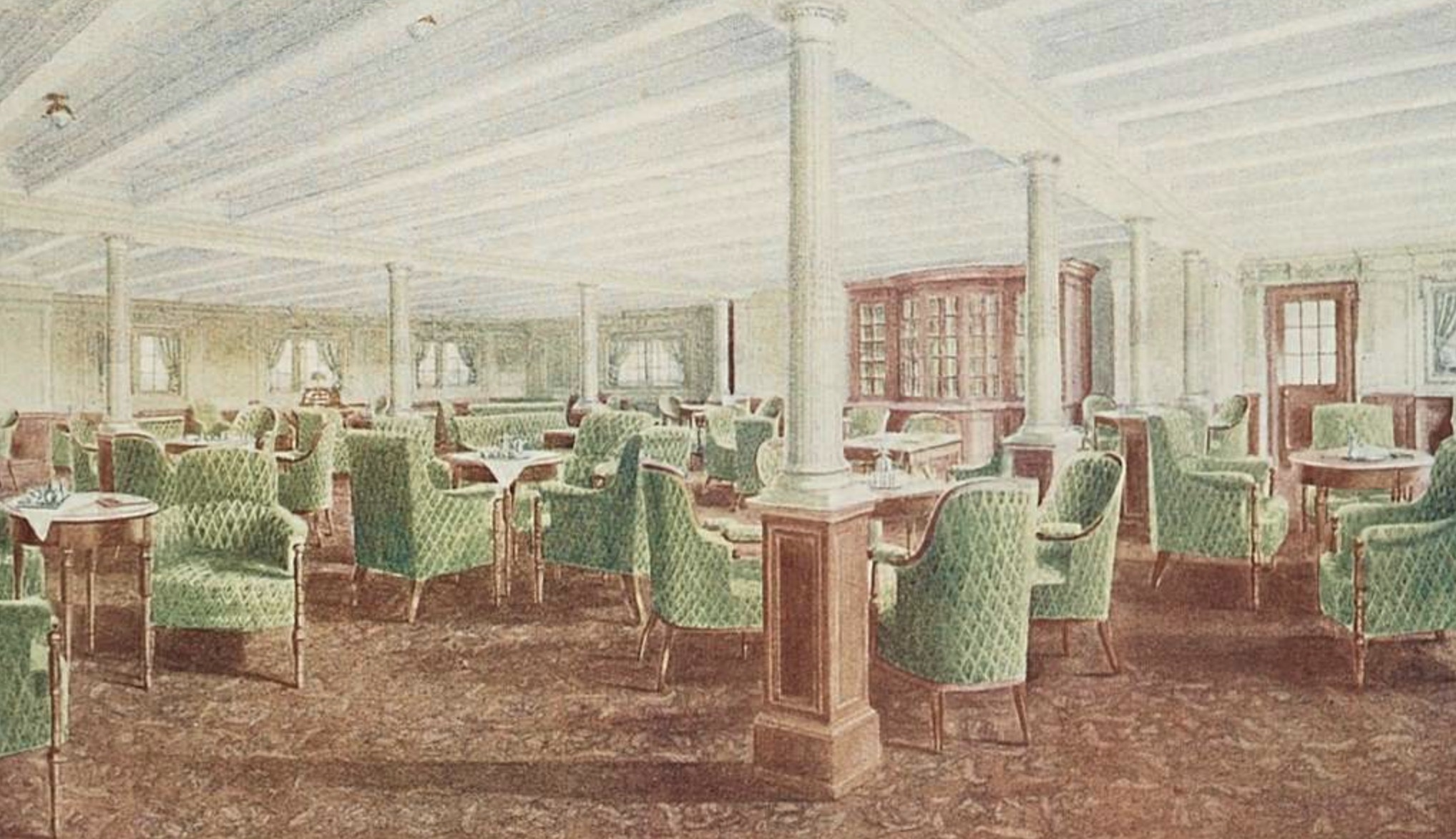 Second-class library aboard Titanic or a historically grounded reconstruction
