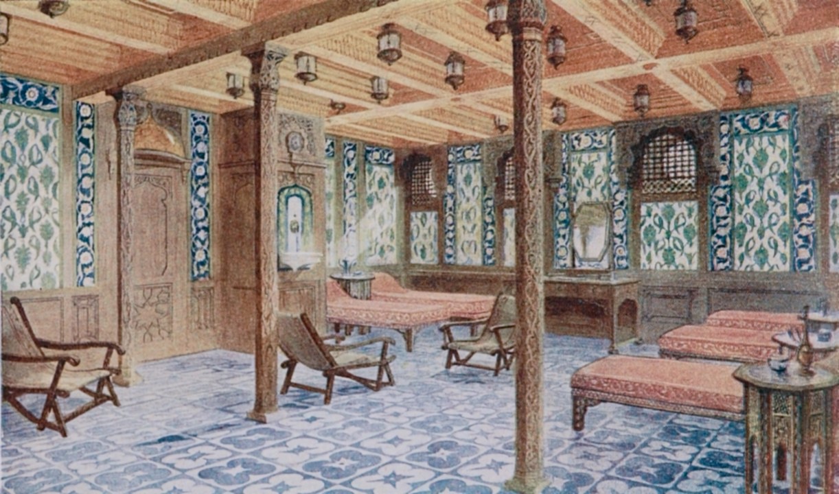 Turkish Bath complex aboard Titanic or a historically grounded reconstruction