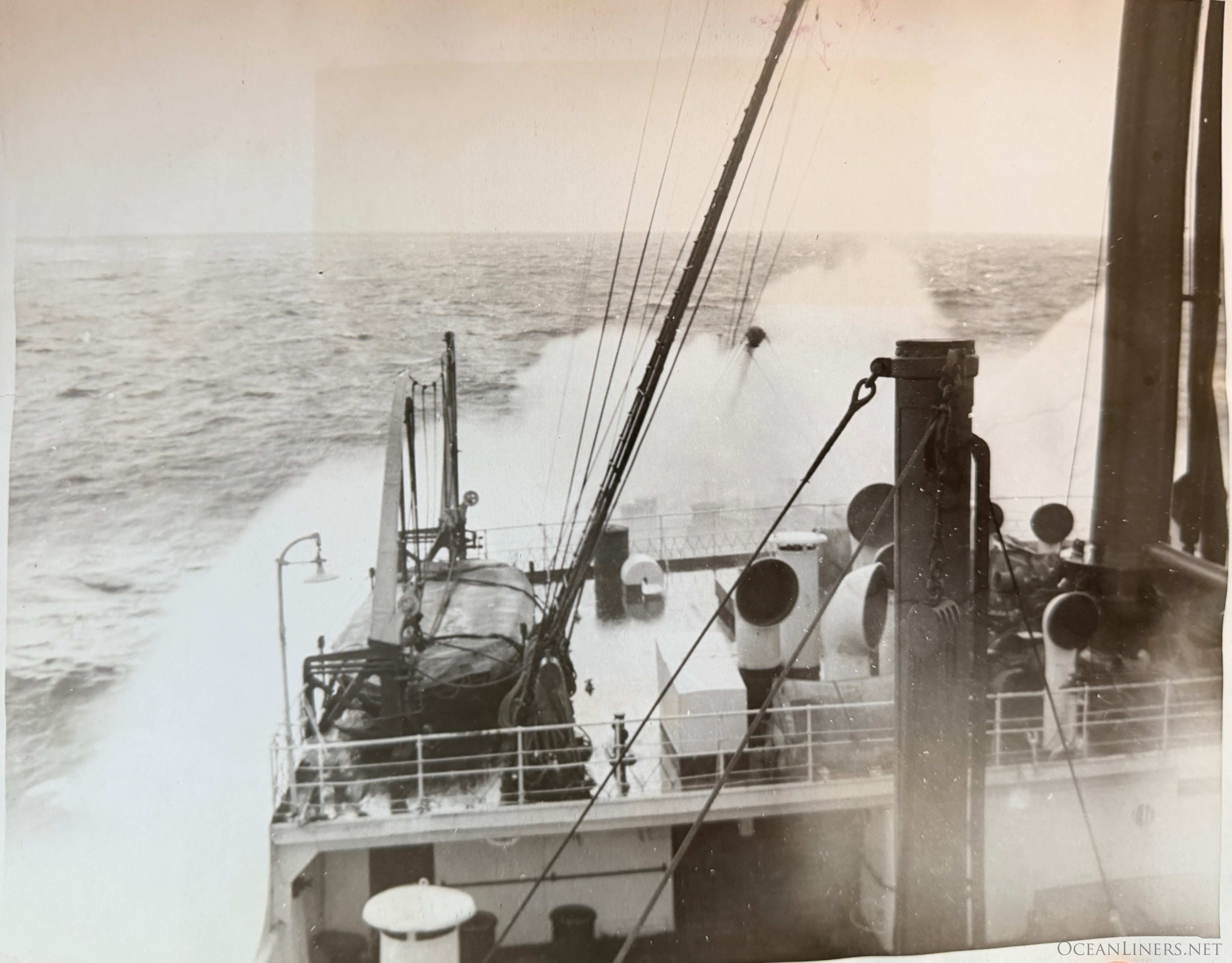 BUCKING HEAVY SEAS IN MID-ATLANTIC