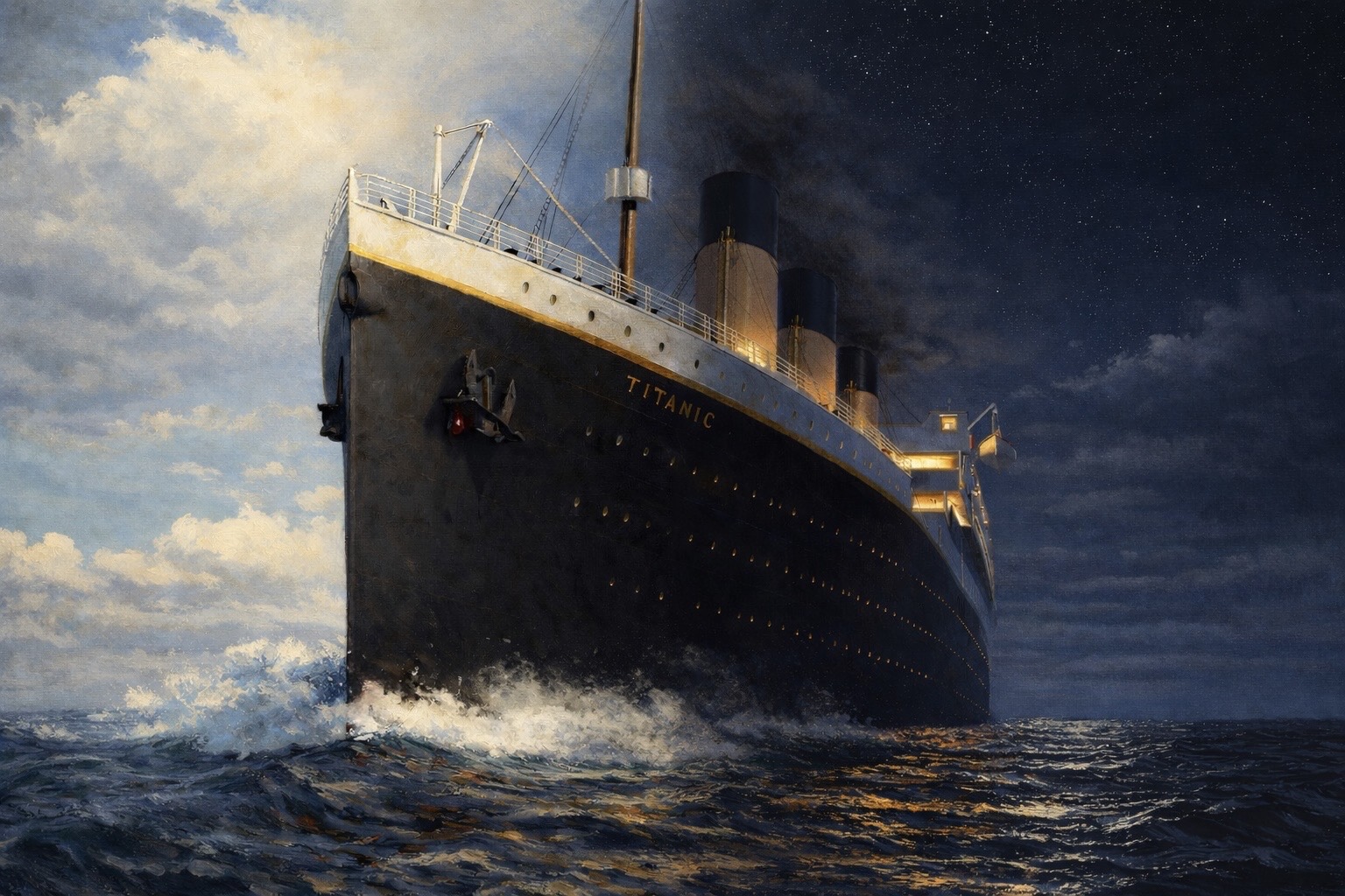 Titanic-related feature image for the departure to rescue timeline.